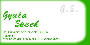 gyula speck business card